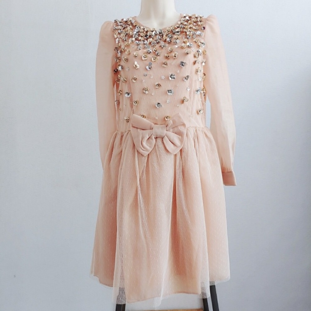 RED Valentino 3D Flower Bow Cocktail Party Dress